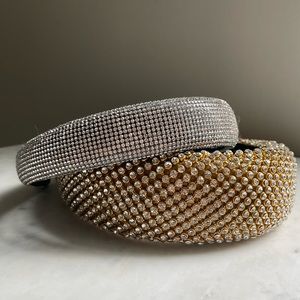 Pair of Zara rhinestone headbands